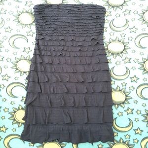 Black / dark gray strapless dress, Express, small